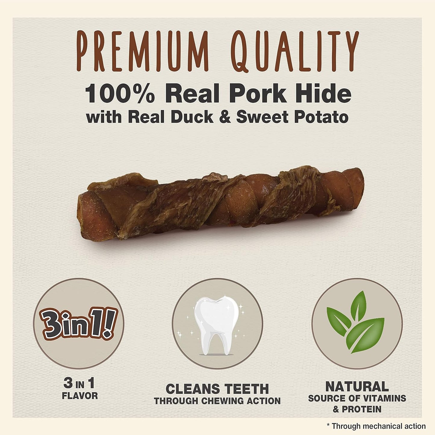Cadet 6 pk. Duck & Sweet Potato Triple Chew Treat Dog Treats & Chews