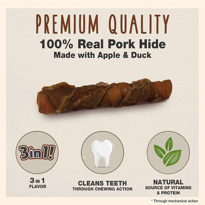 Cadet 6 pk. Duck & Apple Triple Chew Treat Dog Treats & Chews
