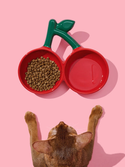 VETRESKA Cherry Ceramic Pet Bowl(NEW)