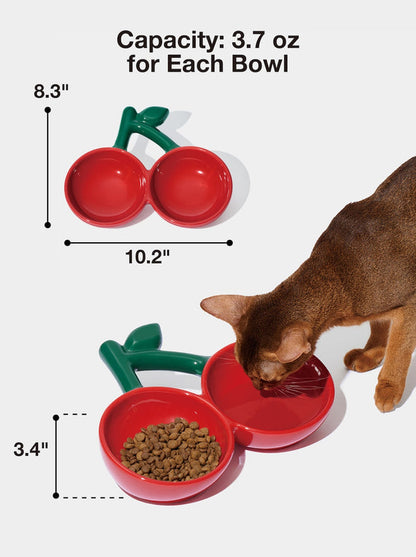 VETRESKA Cherry Ceramic Pet Bowl(NEW)