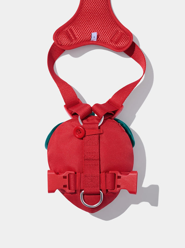 VETRESKA Strawberry Pet Backpack, Harness & Leash Set (XS)