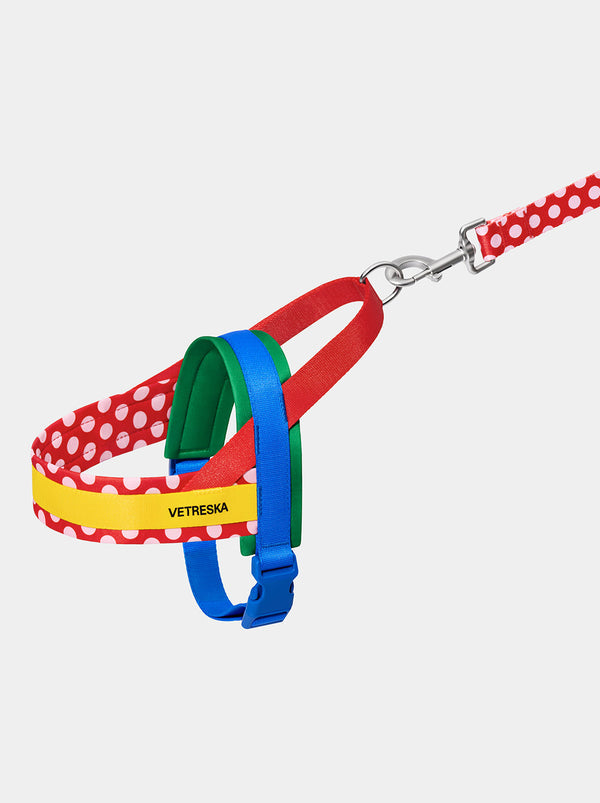 VETRESKA Chroma Pet Harness & Leash Set-Red (L)