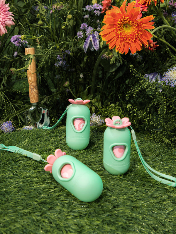 VETRESKA Flora Pet Poop Bags & Dispenser Set (1 Dispenser + 7 Rolls)