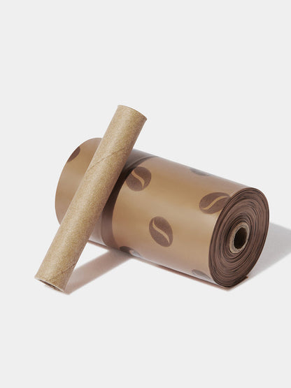 VETRESKA Coffee Pet Poop Bags & Dispenser (1 Dispenser + 1 Roll)