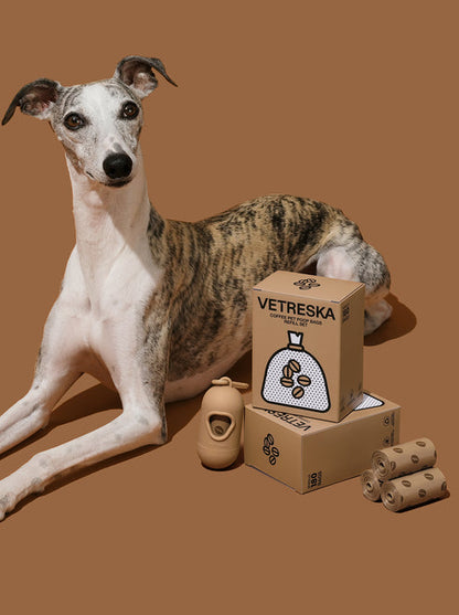 VETRESKA Coffee Pet Poop Bags Refill Set (12 Rolls)