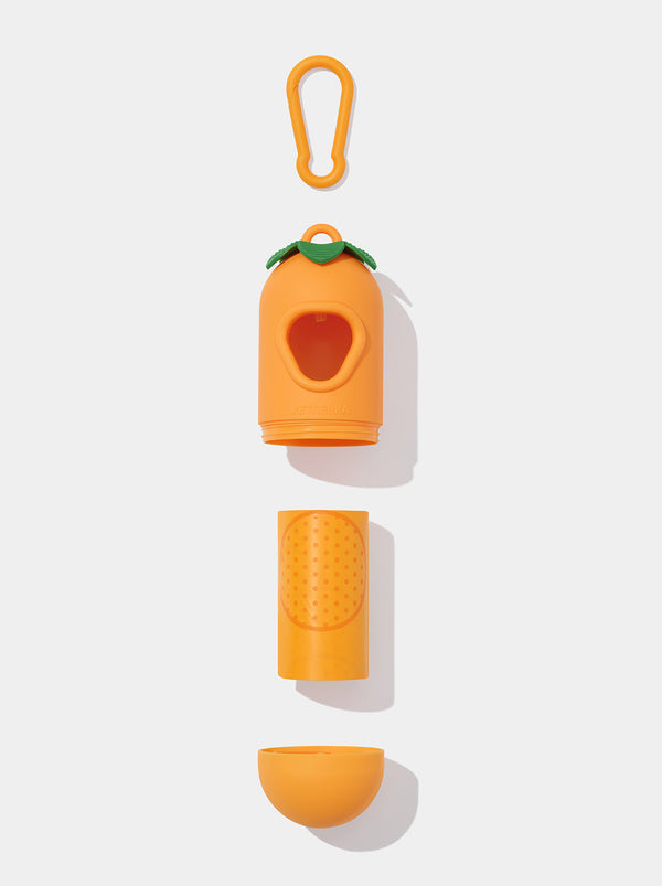 VETRESKA Tangerine Pet Poop Bags & Dispenser (1 Dispenser + 1 Roll)