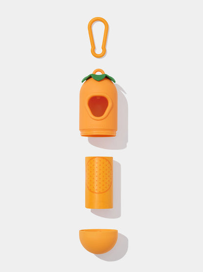 VETRESKA Tangerine Pet Poop Bags & Dispenser (1 Dispenser + 1 Roll)
