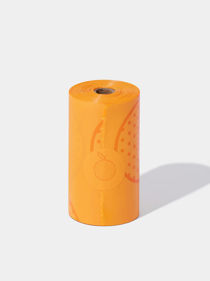 VETRESKA Tangerine Pet Poop Bags & Dispenser (1 Dispenser + 1 Roll)