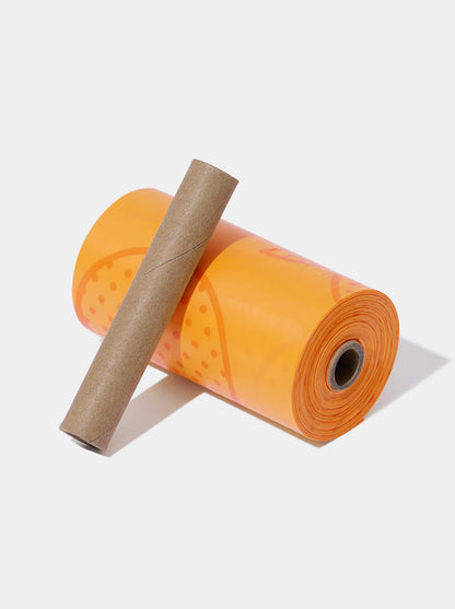 VETRESKA Tangerine Pet Poop Bags & Dispenser (1 Dispenser + 1 Roll)