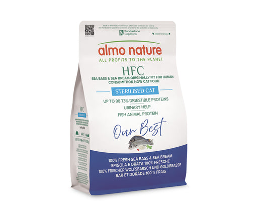 Almo Nature Adult Sterilised - Sea Bass and Sea Bream Dry Food 300 g