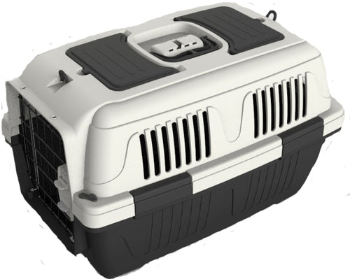 NutraPet Dog & Cat Carrier Box Closed Top Dark Grey L63Cms X W41Cms X H40 Cms