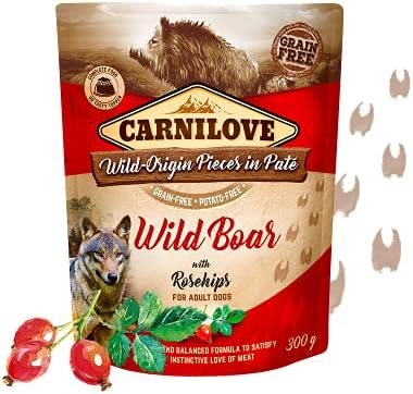 Carnilove Wild Boar with Rosehip for Adult Dogs (Wet Food Pouches) 300g