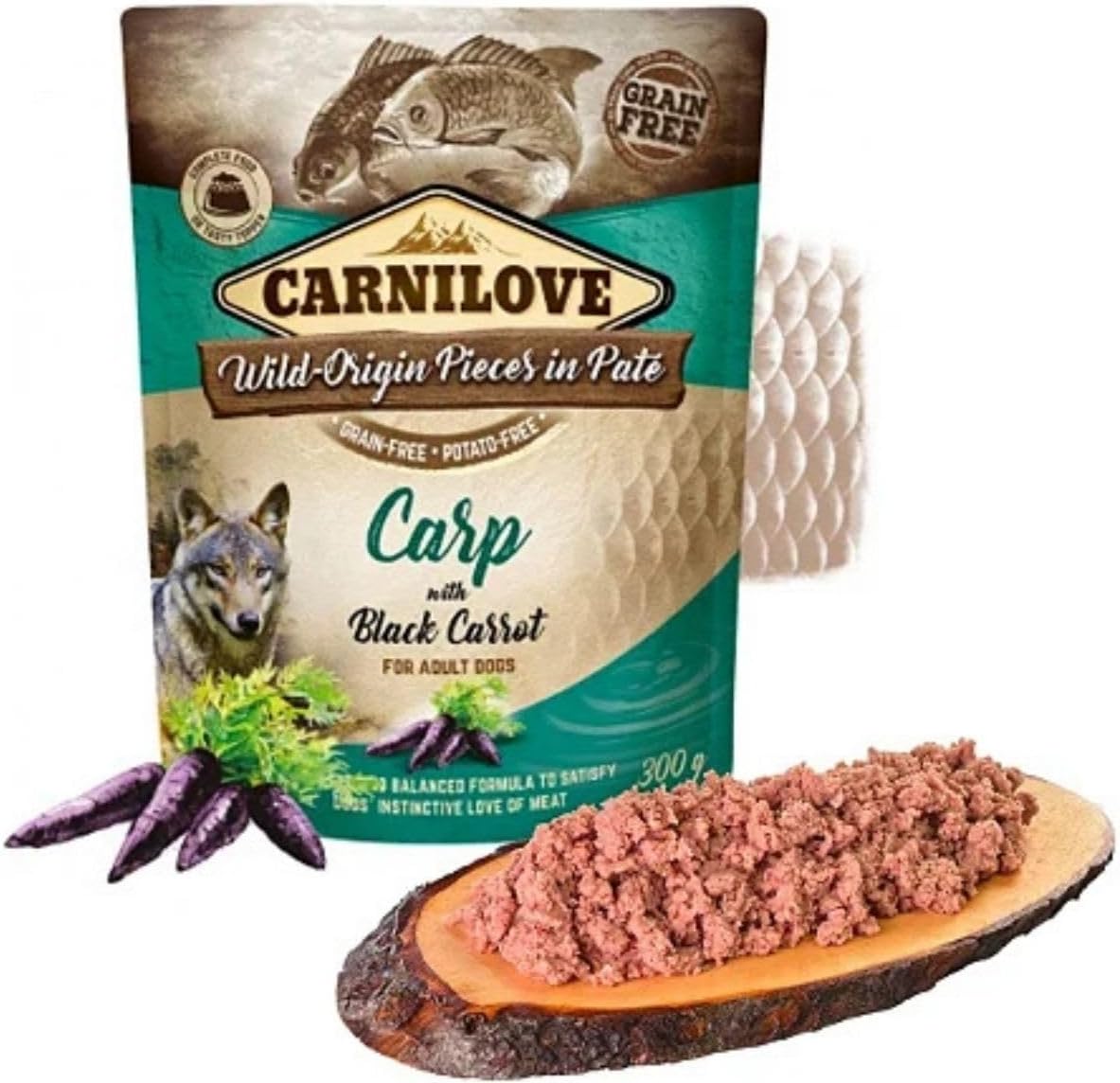 Carnilove Carp with Black Carrot for Adult Dogs (Wet Food Pouches) 300g