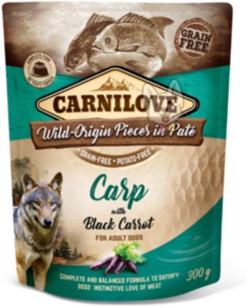 Carnilove Carp with Black Carrot for Adult Dogs (Wet Food Pouches) 300g