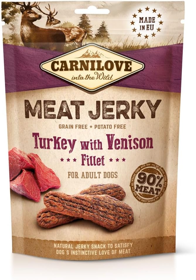 Carnilove Jerky Snack Turkey With Venison Fillet 100g