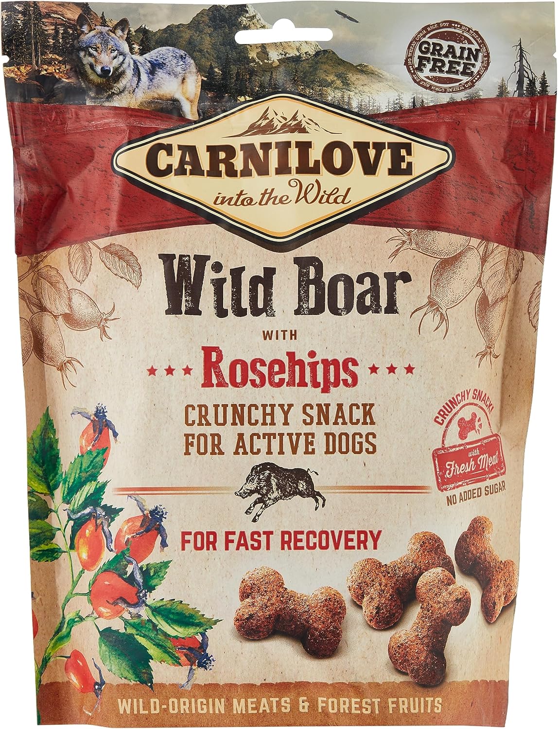 Carnilove Wild Boar with Rosehips Crunchy Snack for Dogs 200g