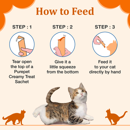 Purepet Creamy Chicken Cat Treats 24x15g (360Gm)