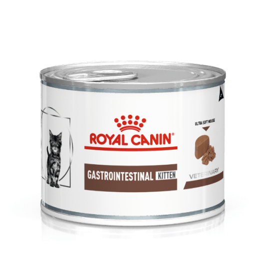 Royal Canin Gastrointestinal Kitten can on a white background