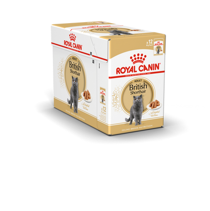 Royal Canin Feline Breed Nutrition British Shorthair (WET FOOD - Pouches) Pack of 12
