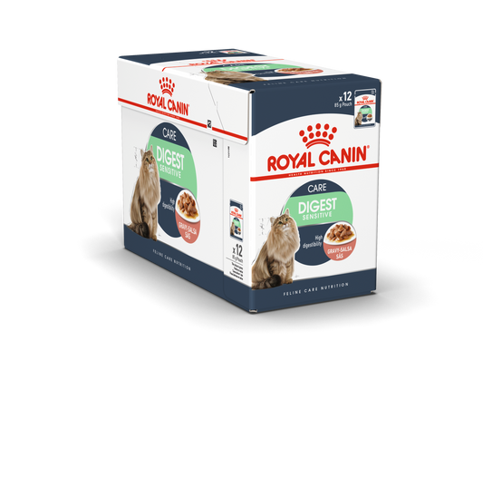 Royal Canin Feline Care Nutrition Digest Sensitive Gravy (WET FOOD - Pouches) Pack of 12