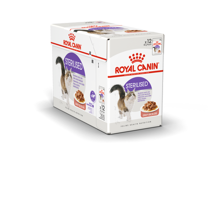 Royal Canin Feline Health Nutrition Sterilised Gravy (WET FOOD - Pouches) Pack of 12