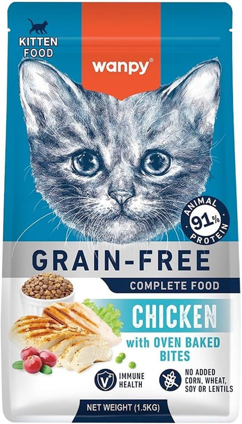 Wanpy Grain Free Complete Food For Kitten Chicken Recipe 1.5Kg