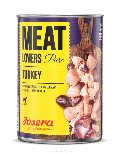 Josera Meat Lovers Pure Turkey Dog Wet Food 400g Pack of 12