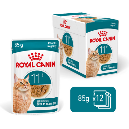 Royal Canin Feline Health Nutrition Ageing 11+ Gravy (Wet Food - Pouches) 12 x 85 g-08/09/2027