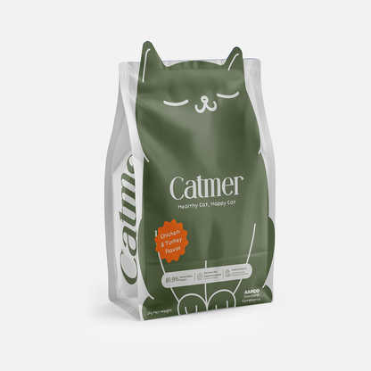 Catmer Grain-Free Dry Cat Food, Chicken & Turkey, 1Kg