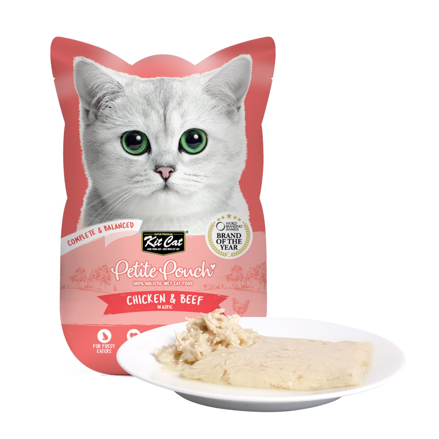 Kit Cat Petite Pouch 70g - Chicken & Beef