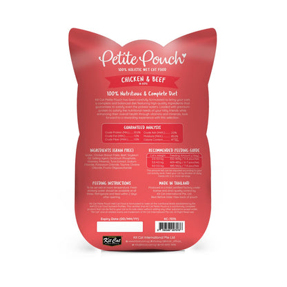 Kit Cat Petite Pouch 70g - Chicken & Beef