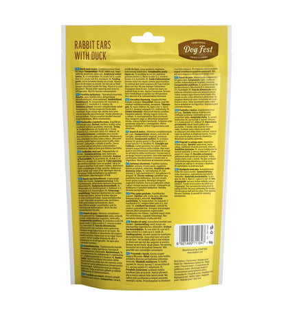 Dog Fest Rabbit Ears with Duck for Adult Dogs 90g