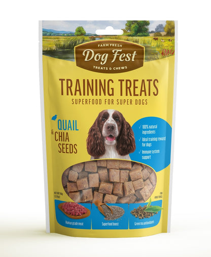 Dog Fest Training Treats with Quail & Chia Seeds 90g