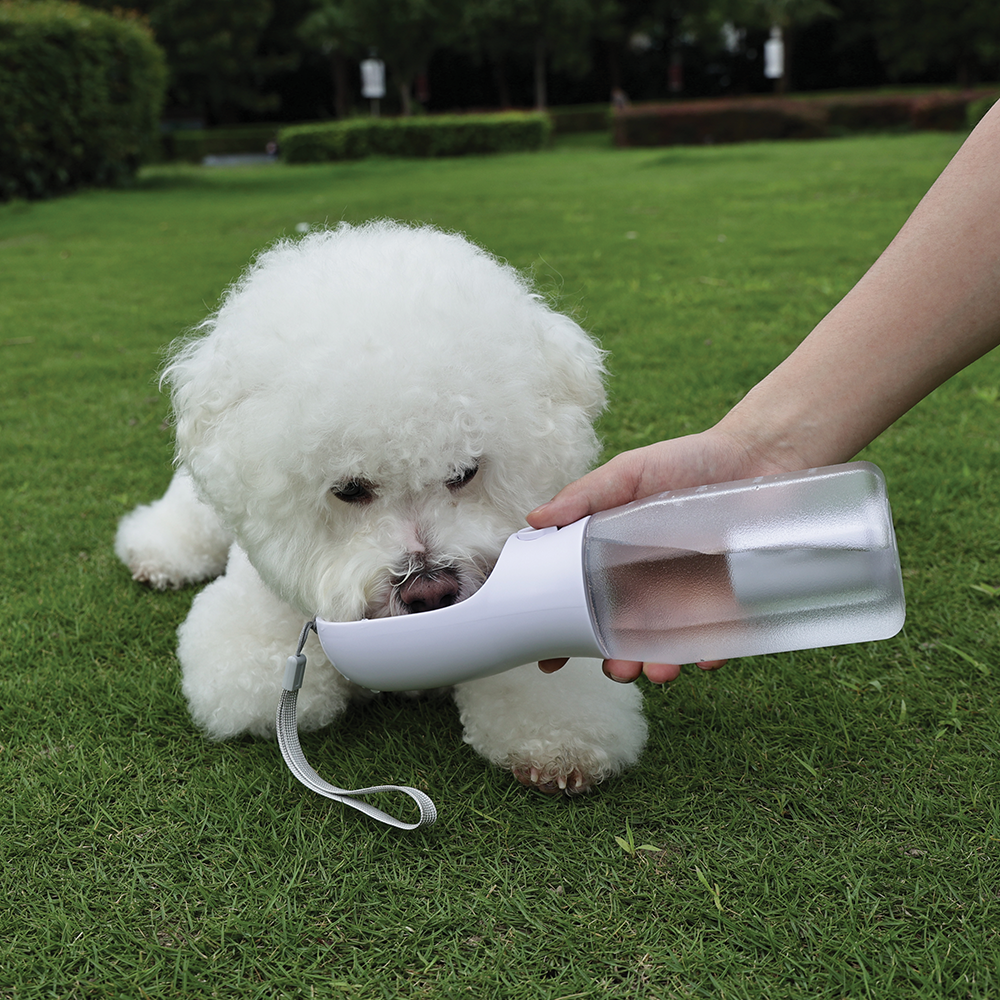 M-PETS On The Road 2-in-1 Water Bottle 300ml – White