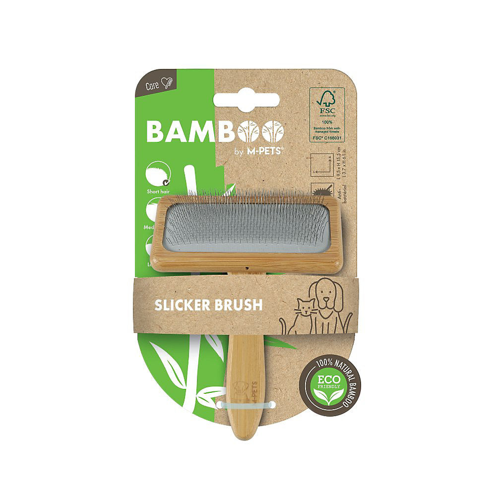 M-Pets Bamboo Slicker Brush M