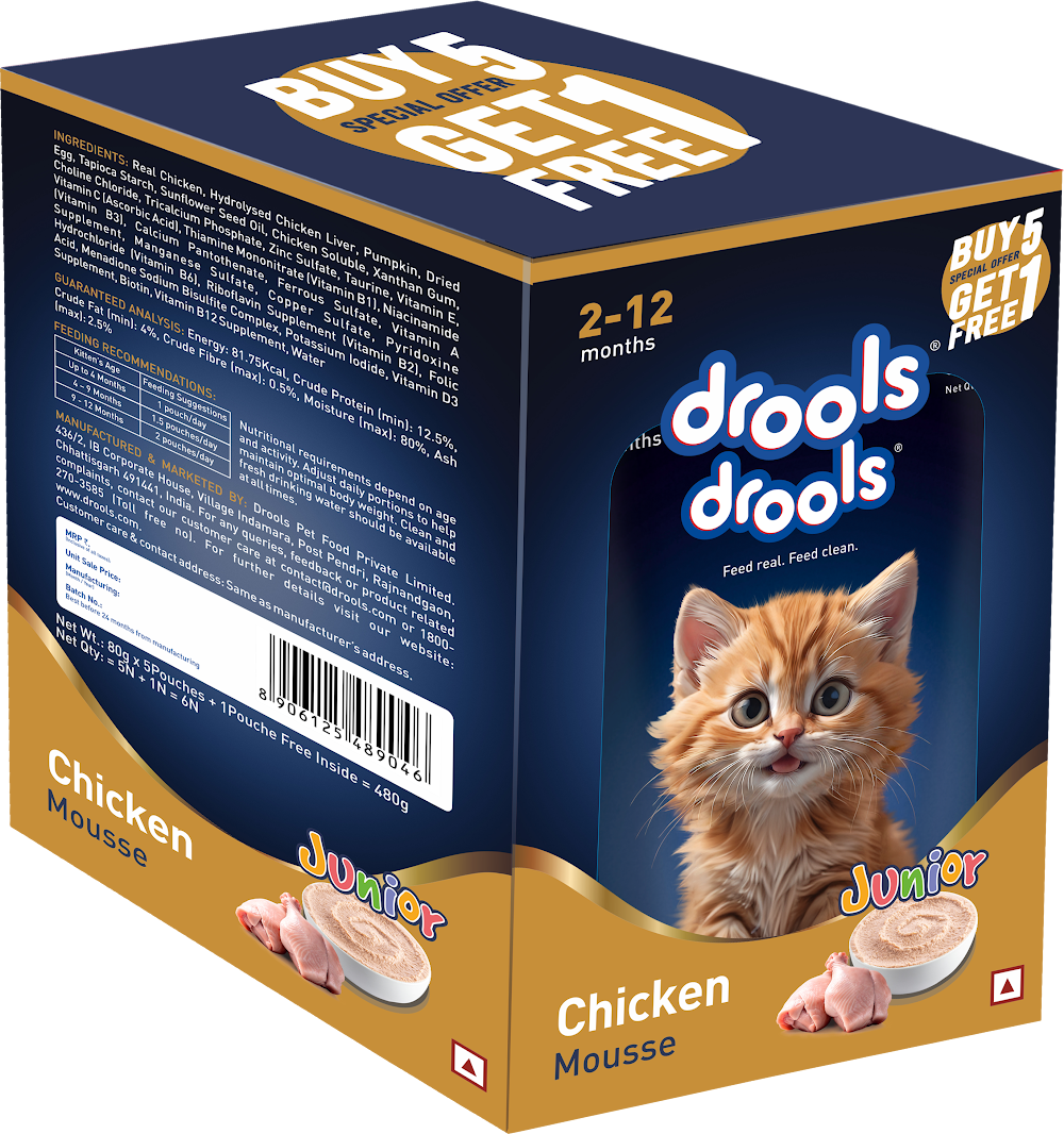 Drools Chicken Mousse Kitten 80g (5+1)Pc