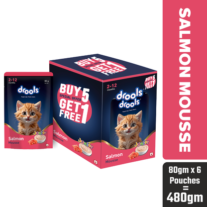 Drools Salmon Mousse Kitten 80g (5+1) Pc