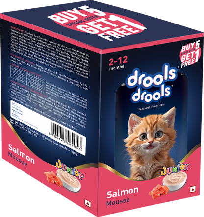 Drools Salmon Mousse Kitten 80g (5+1) Pc
