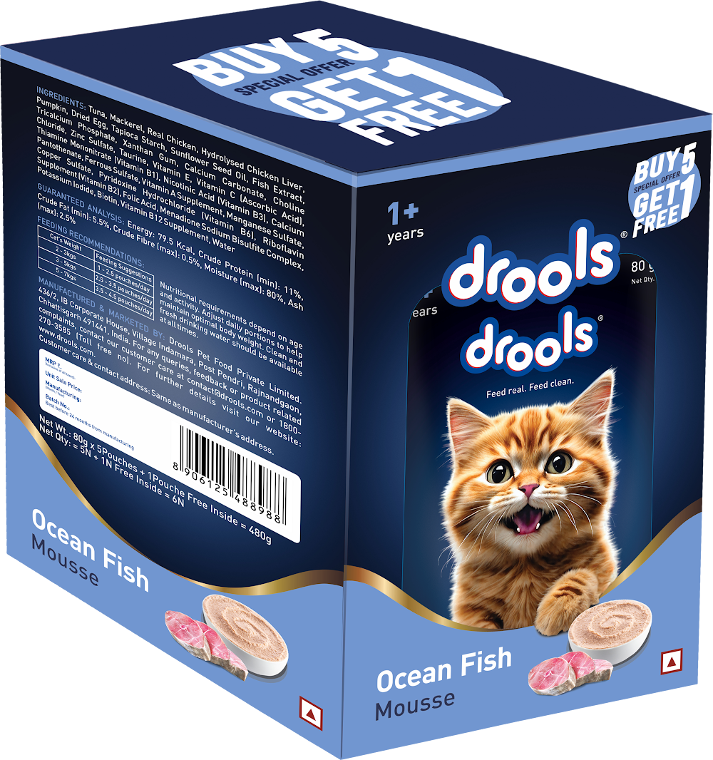 Drools Ocean Fish Mousse Cat 80g(5+1)Pc