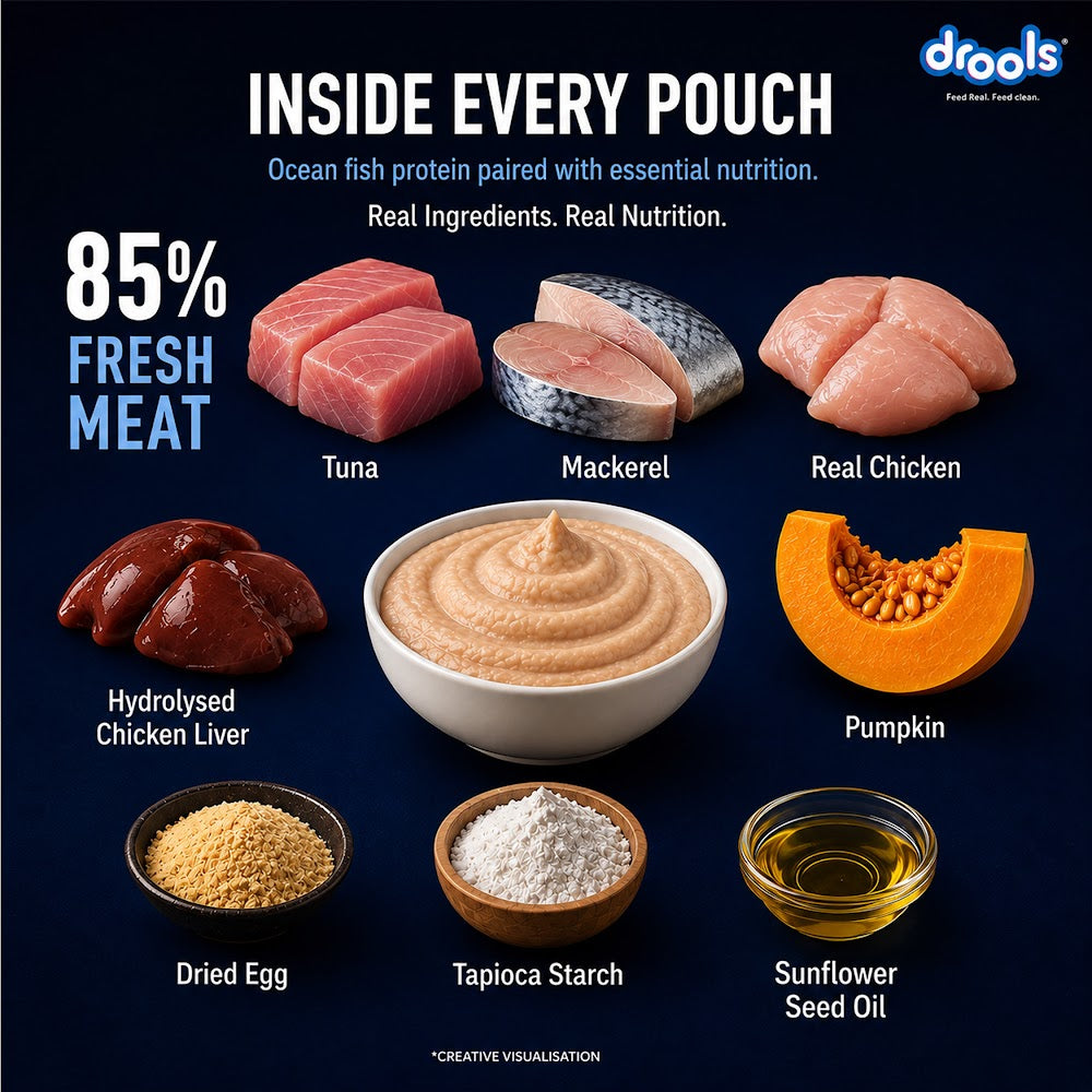 Drools Ocean Fish Mousse Cat 80g(5+1)Pc