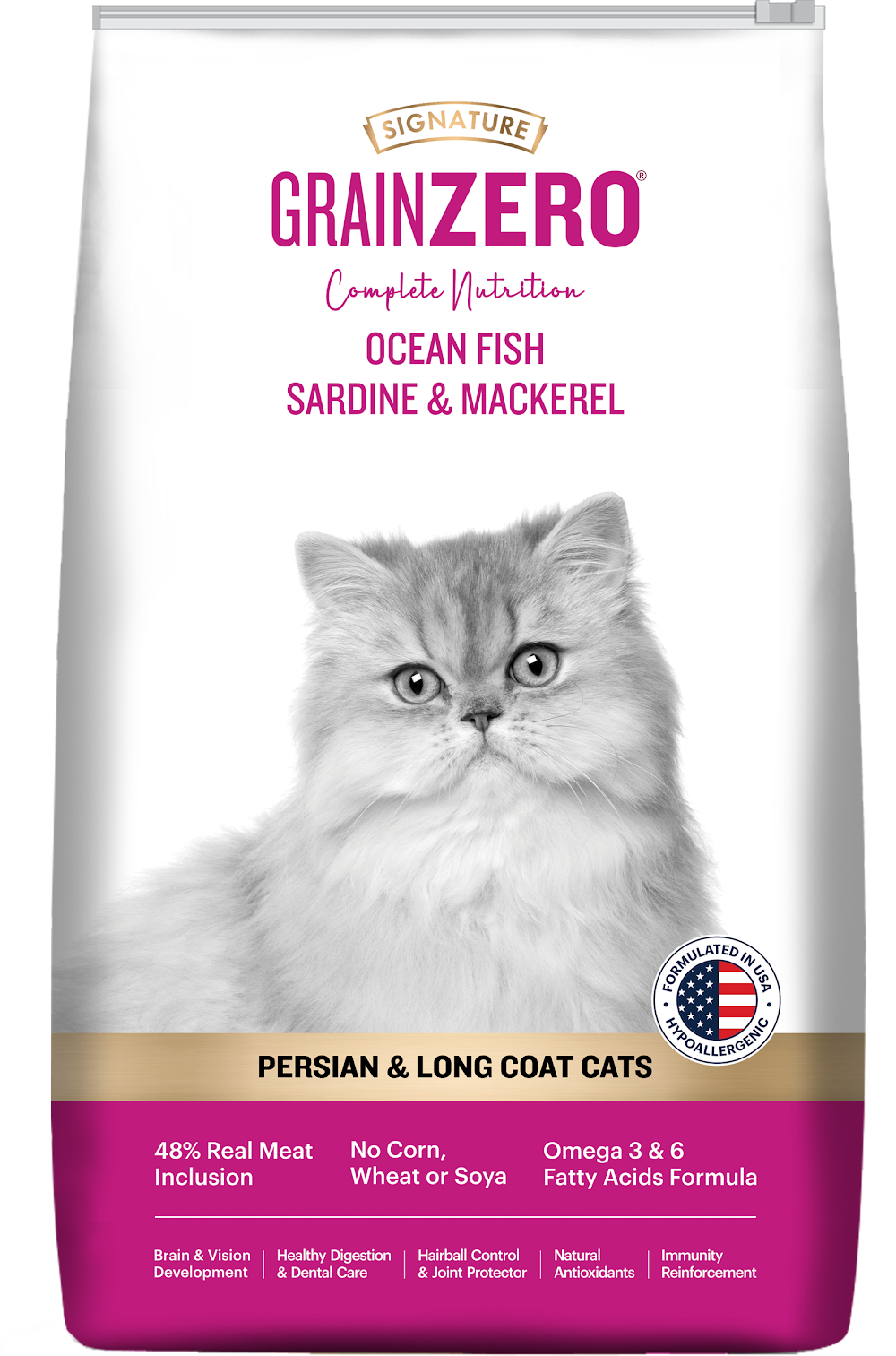 Grain Zero Ocean Fish, Sardine, and Mackerel Persian Dry Cat Food 1.2kg