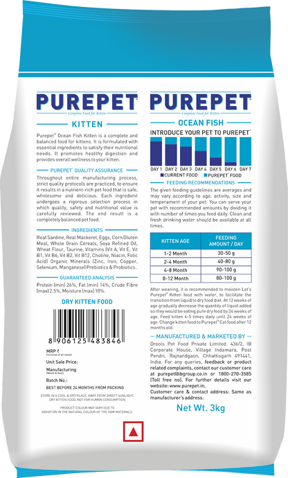 Purepet Kitten Ocean Fish 3kg