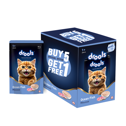 Drools Ocean Fish Mousse Cat 80g(5+1)Pc
