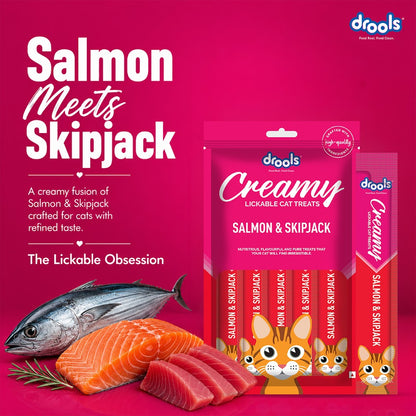 Drools Creamy Salmon & Skipjack (5x15g)