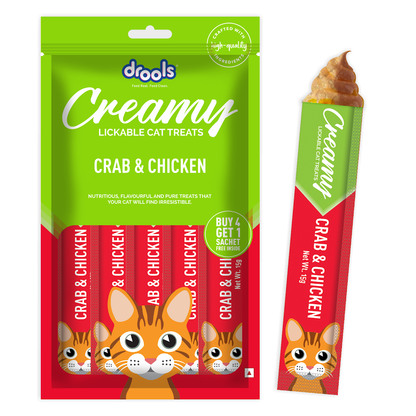 Drools Creamy Crab & Chicken (5x15g)