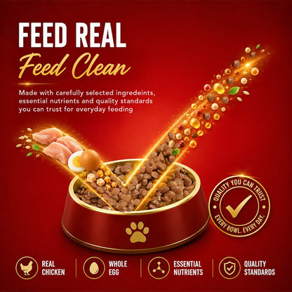 Drools Chicken and Egg Adult Dog Food, 3kg with Free 1.2kg