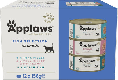 Applaws Fish Selection Multipack in Broth Cat Wet Food 12x156g