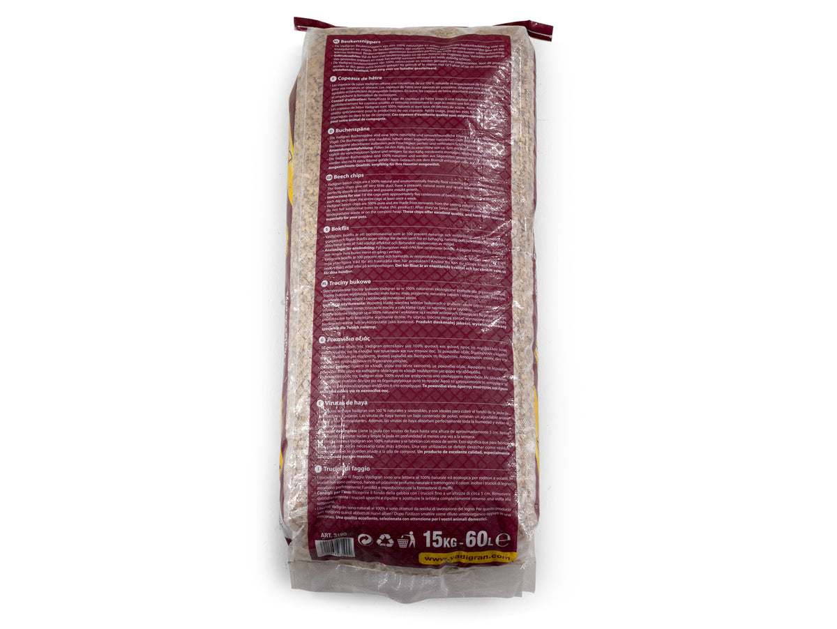 Vadigran Beech Chips Bedding 10 mm (15 kg - 60 L)