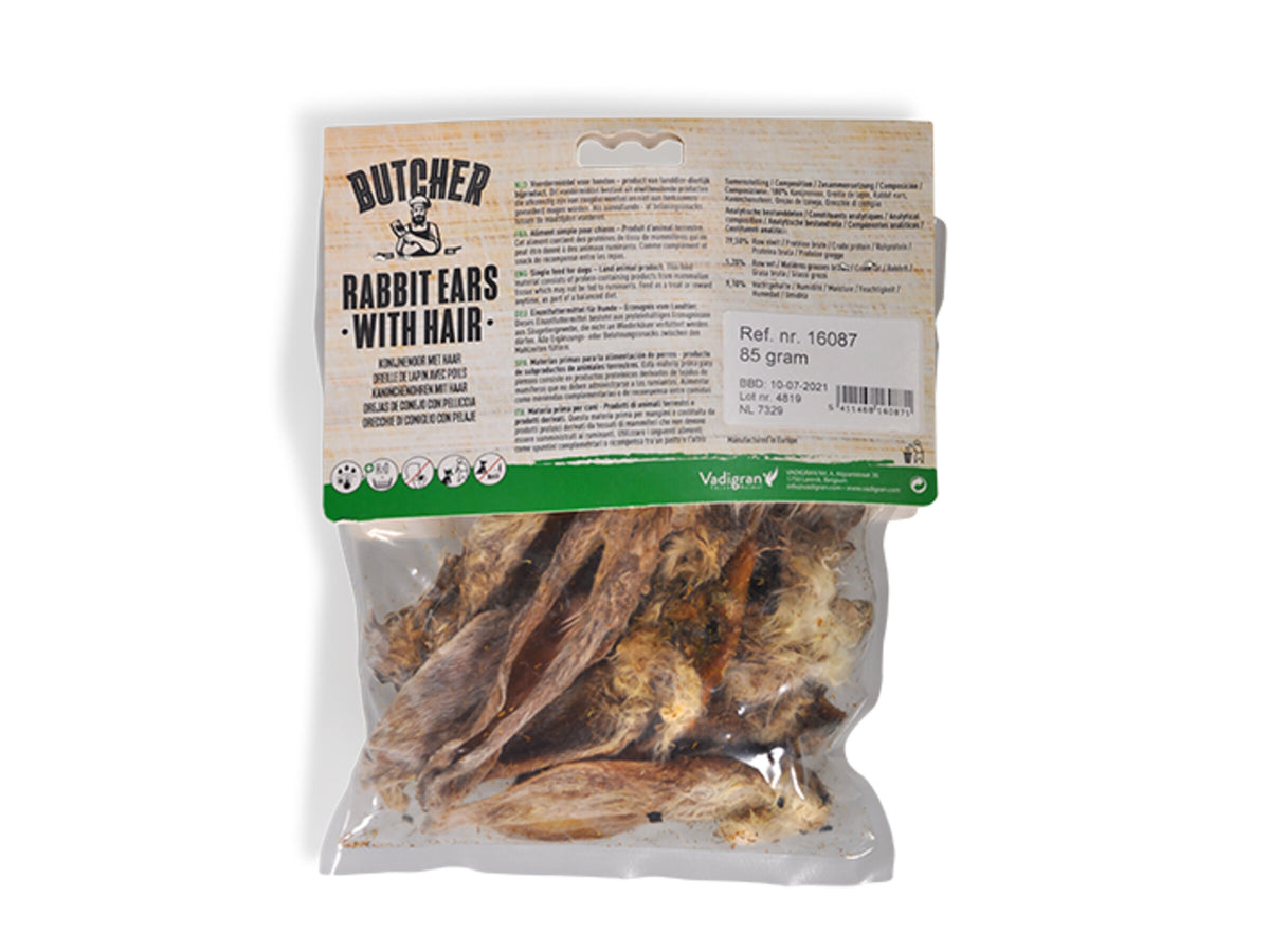 Vadigran Rabbit Ears with Hair Dog Chew (85 g)