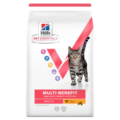 Hill's Vet Essentials Multi-Benefit Adult 1-6 Dry Cat Food With Chicken 1.5kg